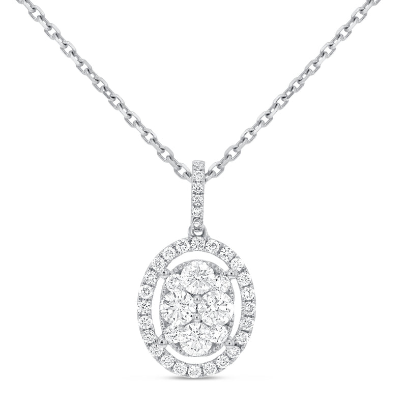Diamond Cluster Pendant - R&R Jewelers 