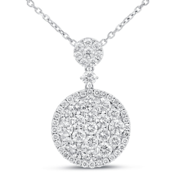 Diamond Pavé Circle Pendant - R&R Jewelers 