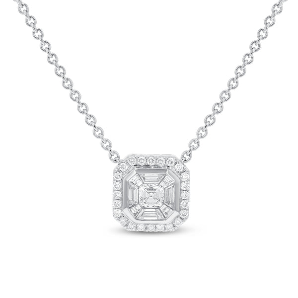 Diamond Illusion Set Pendant - R&R Jewelers 