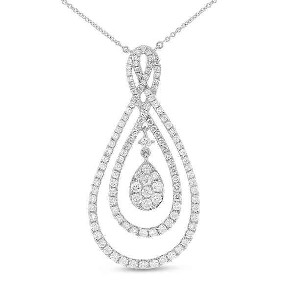 Diamond Tear Drop Pendant - R&R Jewelers 