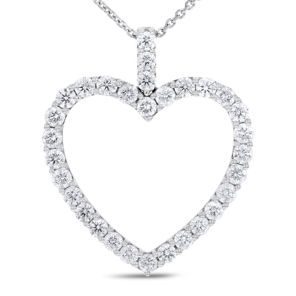 Round Brilliant Diamond Heart Pendant - R&R Jewelers 