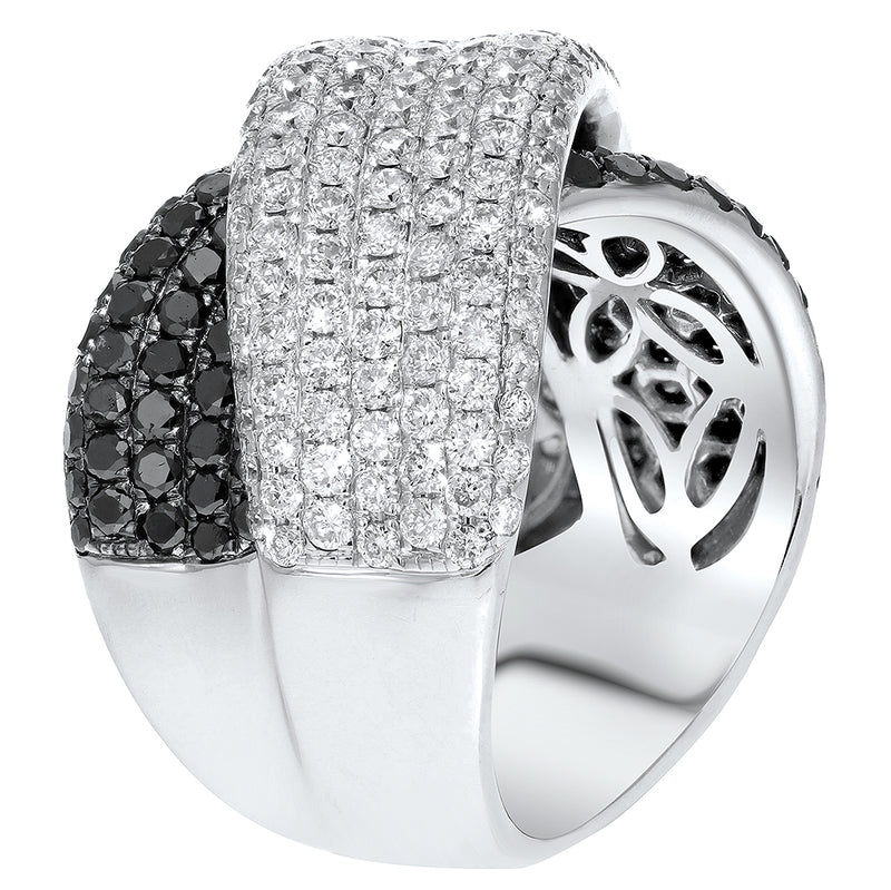 Diamond Crossover Statement Ring - R&R Jewelers 