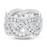Diamond White Gold Intertwined Infinity Fashion Ring, 5.27 Carats - R&R Jewelers 
