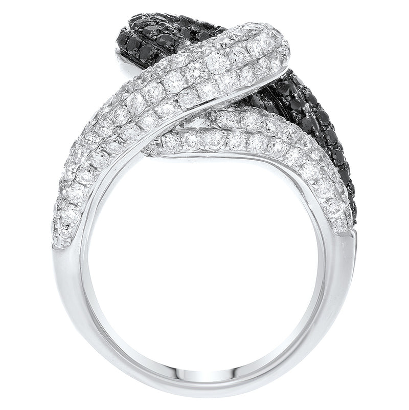 Black Diamond Swirl Ring - R&R Jewelers 