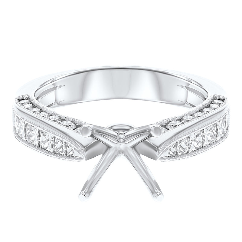 Tapered Diamond Semi Mount Ring - R&R Jewelers 