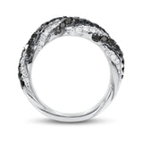 Black Diamond Swirl Ring - R&R Jewelers 