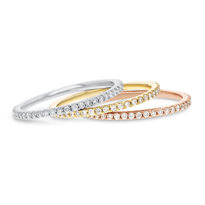 Diamond Eternity Stackable Band Set, 0.93 cttw - R&R Jewelers 
