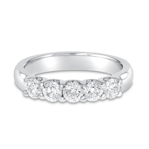 Five Stone Diamond Wedding Band - R&R Jewelers 