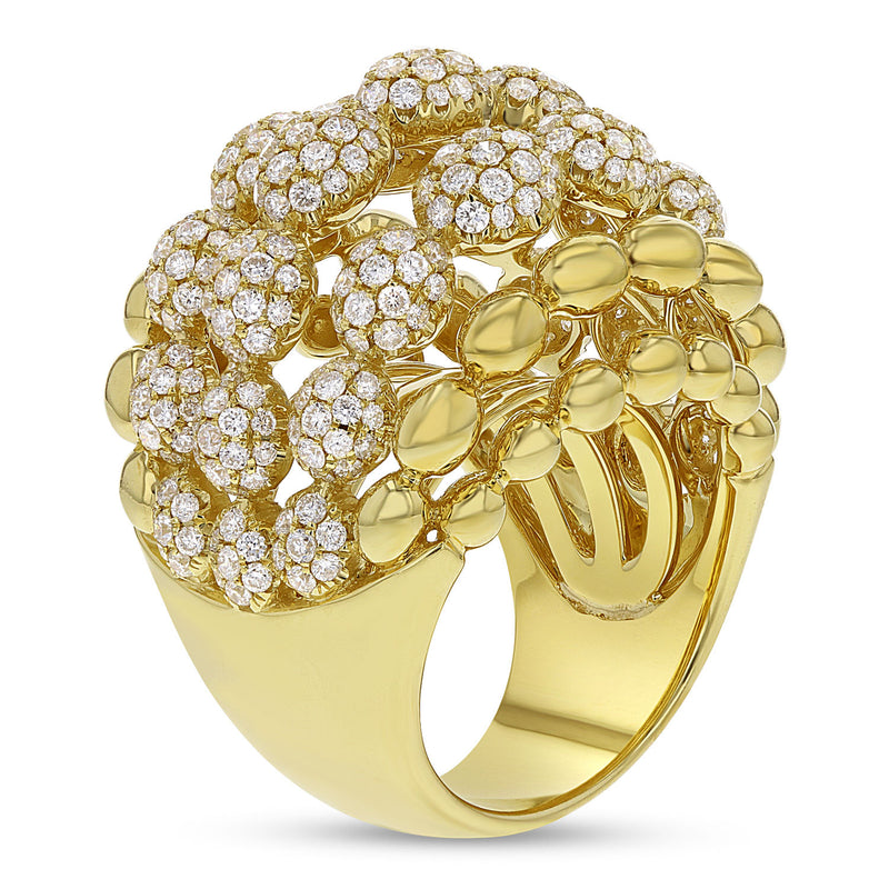 Five Row Diamond Statement Ring - R&R Jewelers 