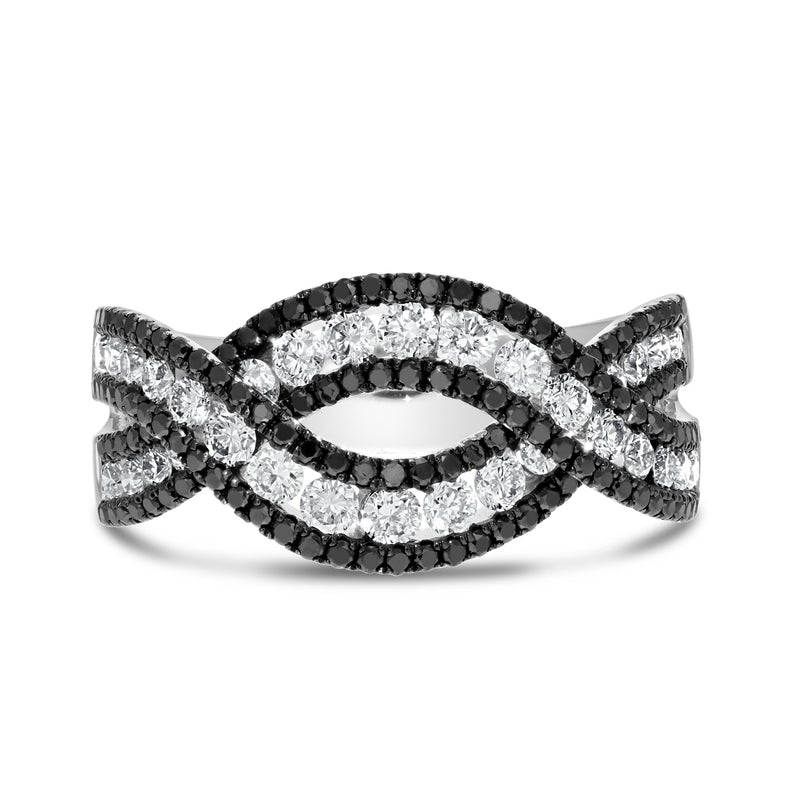 Black and White Diamond Infinity Fashion Ring - R&R Jewelers 
