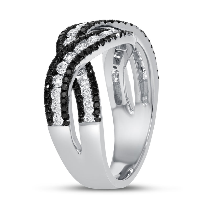 Black and White Diamond Infinity Fashion Ring - R&R Jewelers 