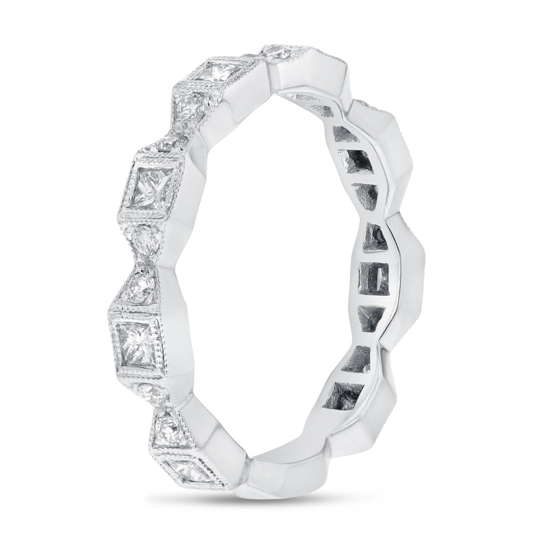 Art Deco Princess Cut Diamond Eternity Band - R&R Jewelers 