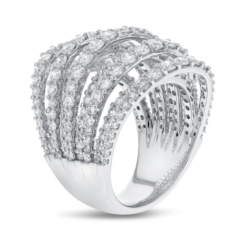 Nine Row Diamond Statement Ring - R&R Jewelers 