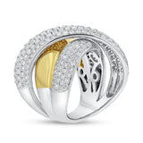 Diamond Cross Over Statement Ring - R&R Jewelers 