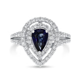 Pear Shape Sapphire Statement Ring - R&R Jewelers 