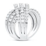 Diamond Cross Over Ring - R&R Jewelers 