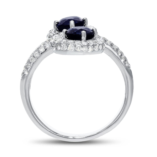Diamond and Sapphire Statement Ring - R&R Jewelers 