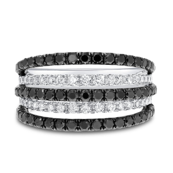 Five Row Diamond Statement Ring - R&R Jewelers 