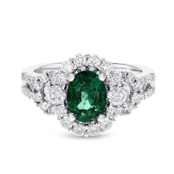 Diamond and Emerald Statement Ring - R&R Jewelers 