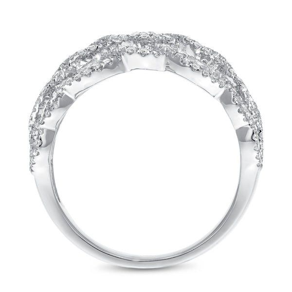 Infinity Twist Diamond Statement Ring - R&R Jewelers 