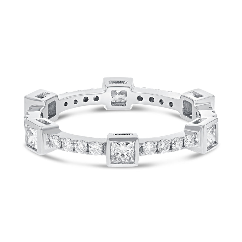 Diamond White Gold Petite Eternity Band, 0.79 Carats - R&R Jewelers 
