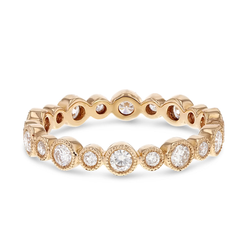 Diamond Rose Gold Bezel Set, 0.67 Carats - R&R Jewelers 