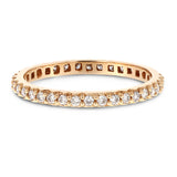 Diamond Rose Gold Petite Eternity Band, 0.43 Carats - R&R Jewelers 