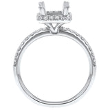 Square Halo Diamond Semi Mount Ring - R&R Jewelers 