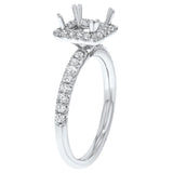 Square Halo Diamond Semi Mount Ring - R&R Jewelers 