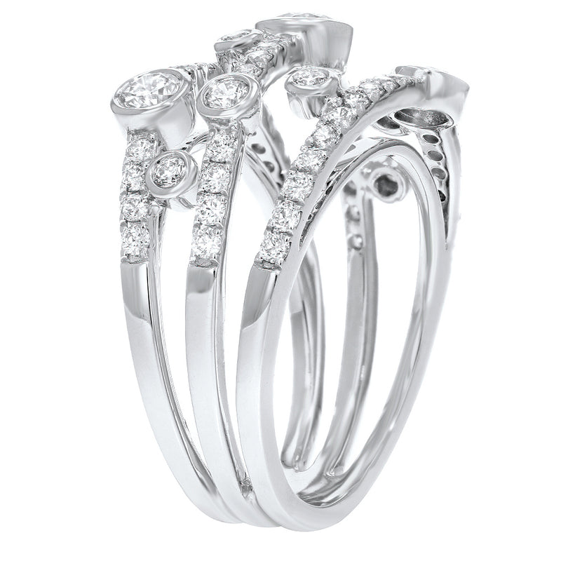 18K White Gold Statement Ring, 1.31 Carats - R&R Jewelers 