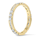 Round and Baguette Diamond Eternity Band - R&R Jewelers 