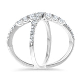 Graduated Diamond X Statement Ring - R&R Jewelers 