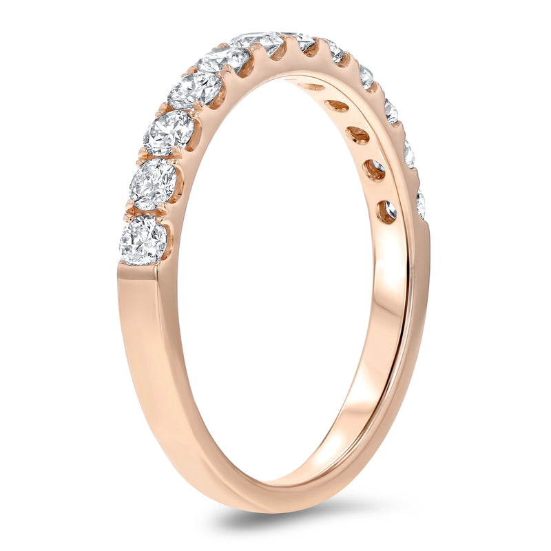 Diamond Rose Gold Wedding Band, 0.60 Carats - R&R Jewelers 