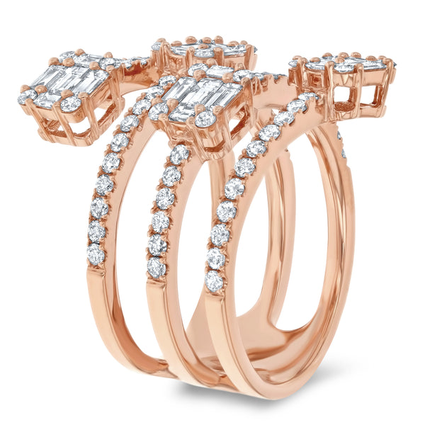 Four Row Diamond Illusion Ring - R&R Jewelers 