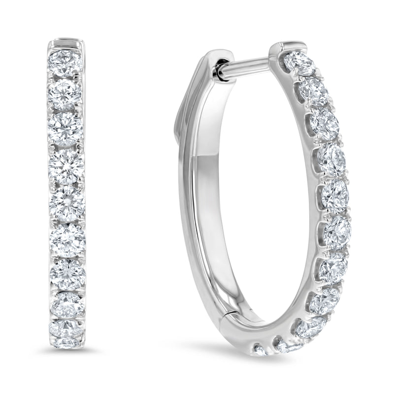 Diamond Hoop Earrings - R&R Jewelers 