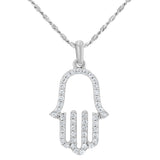 Diamond Hamsa Pendant, 0.23 Carats - R&R Jewelers 