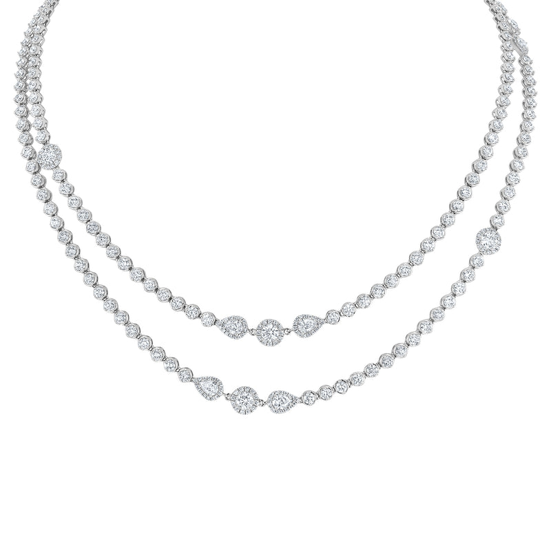 Three Station Diamond Necklace - R&R Jewelers 