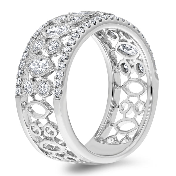 Marquise and Round Diamond Vintage Ring - R&R Jewelers 