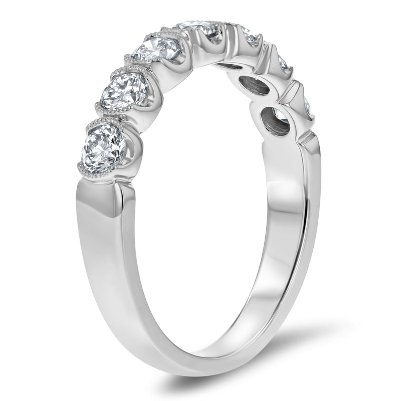 Bezel Set Diamond Wedding Band - R&R Jewelers 
