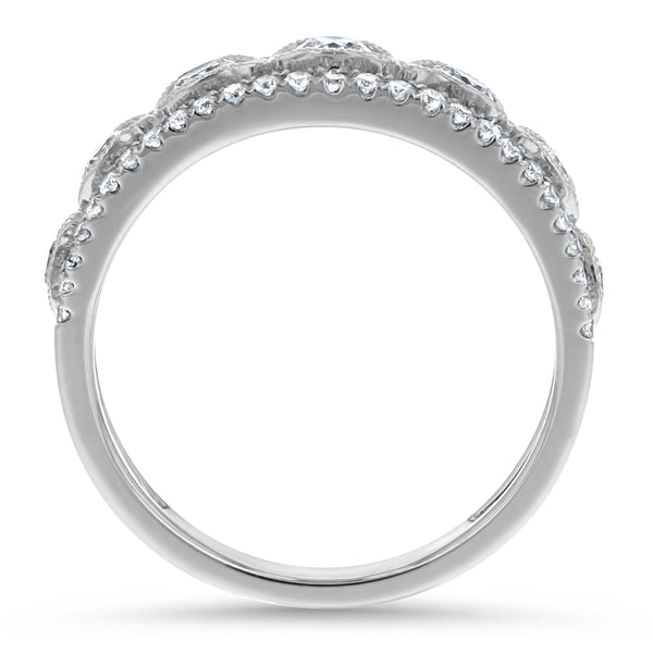 Art Deco Three Row Diamond Ring - R&R Jewelers 