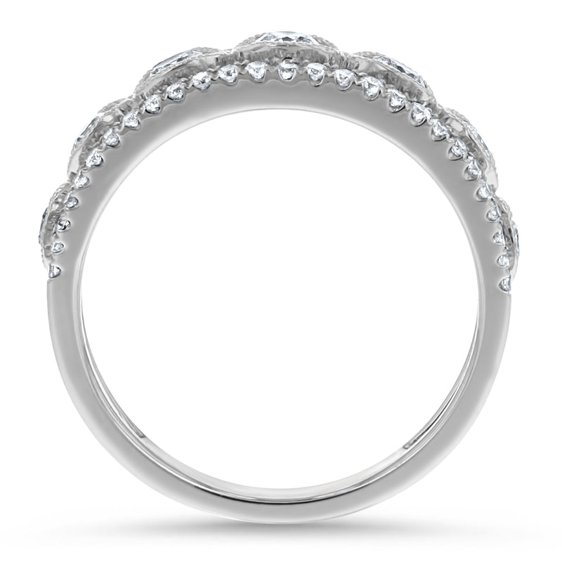 Art Deco Three Row Diamond Ring - R&R Jewelers 