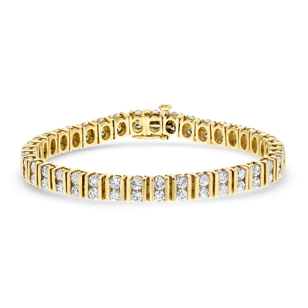 Round Diamond Halo Tennis Bracelet (B0080)
