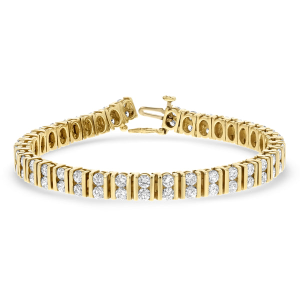Round Diamond Halo Tennis Bracelet (B0080)