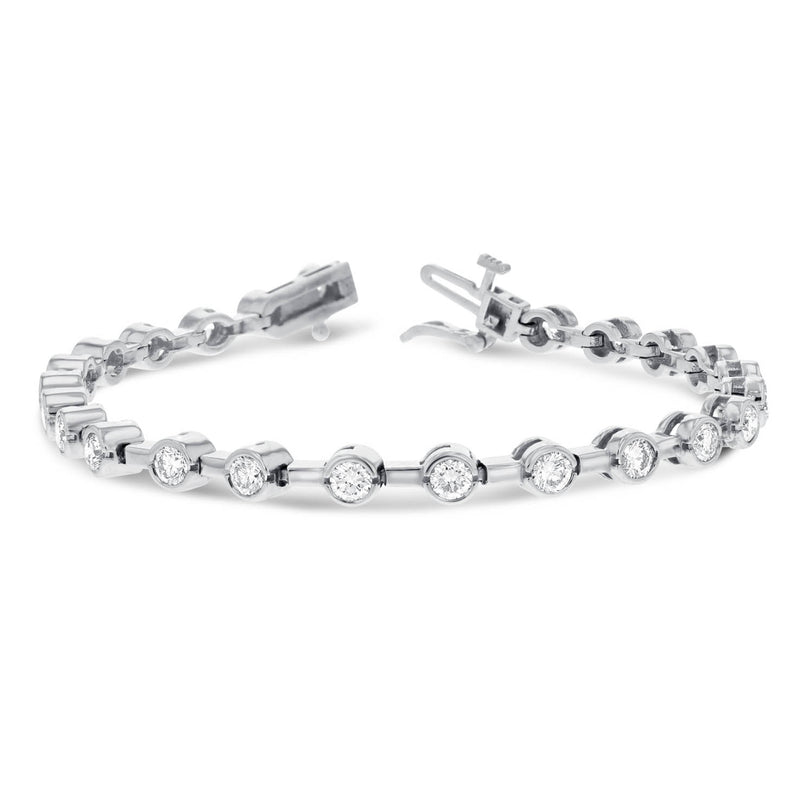Bezel Set Diamond Link Bracelet (B0220)