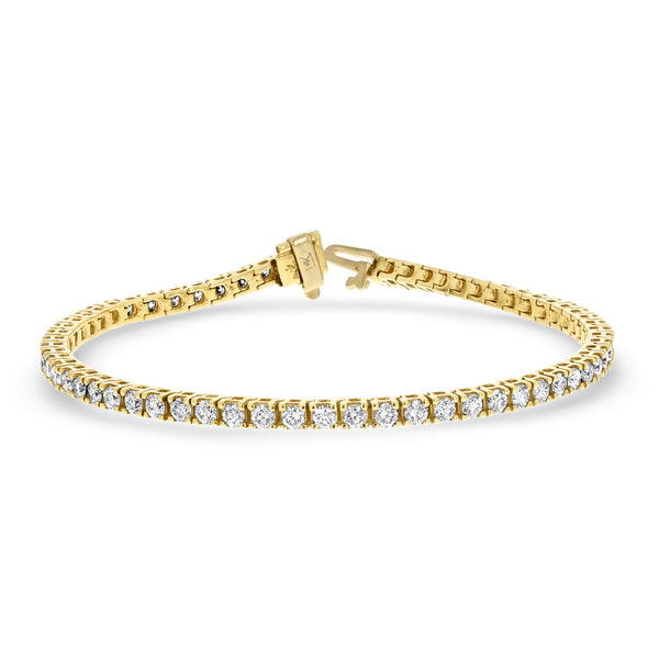 Round Shaped Diamond Tennis Bracelet (B0236)
