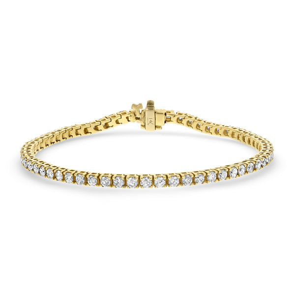 Single Prong Round Diamond Tennis Bracelet (B0241)
