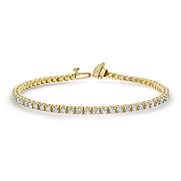 Single Prong Round Diamond Tennis Bracelet (B0241)