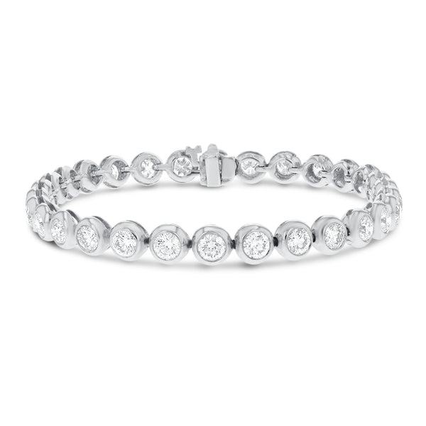 Bezel Set Diamond Tennis Bracelet (B0284)