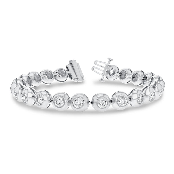 Bezel Set Diamond Tennis Bracelet (B0293)