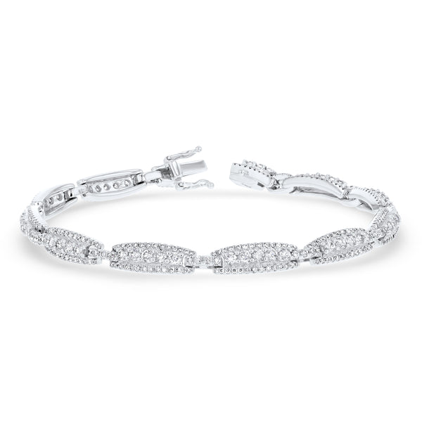Round Shaped Diamond Cluster Bracelet (B0508)